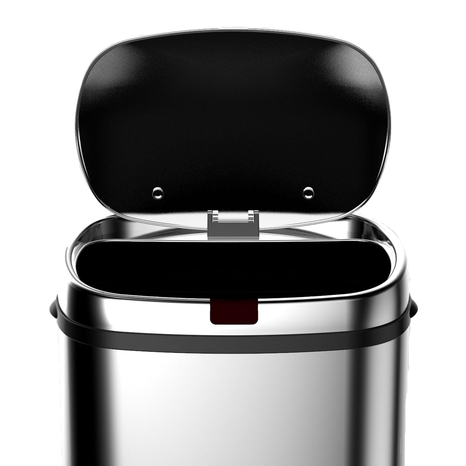 Cestino per rifiuti e riciclaggio, 30 l, 34 x 25 x 52 cm, in acciaio inox, con sensore di movimento e apertura automatica