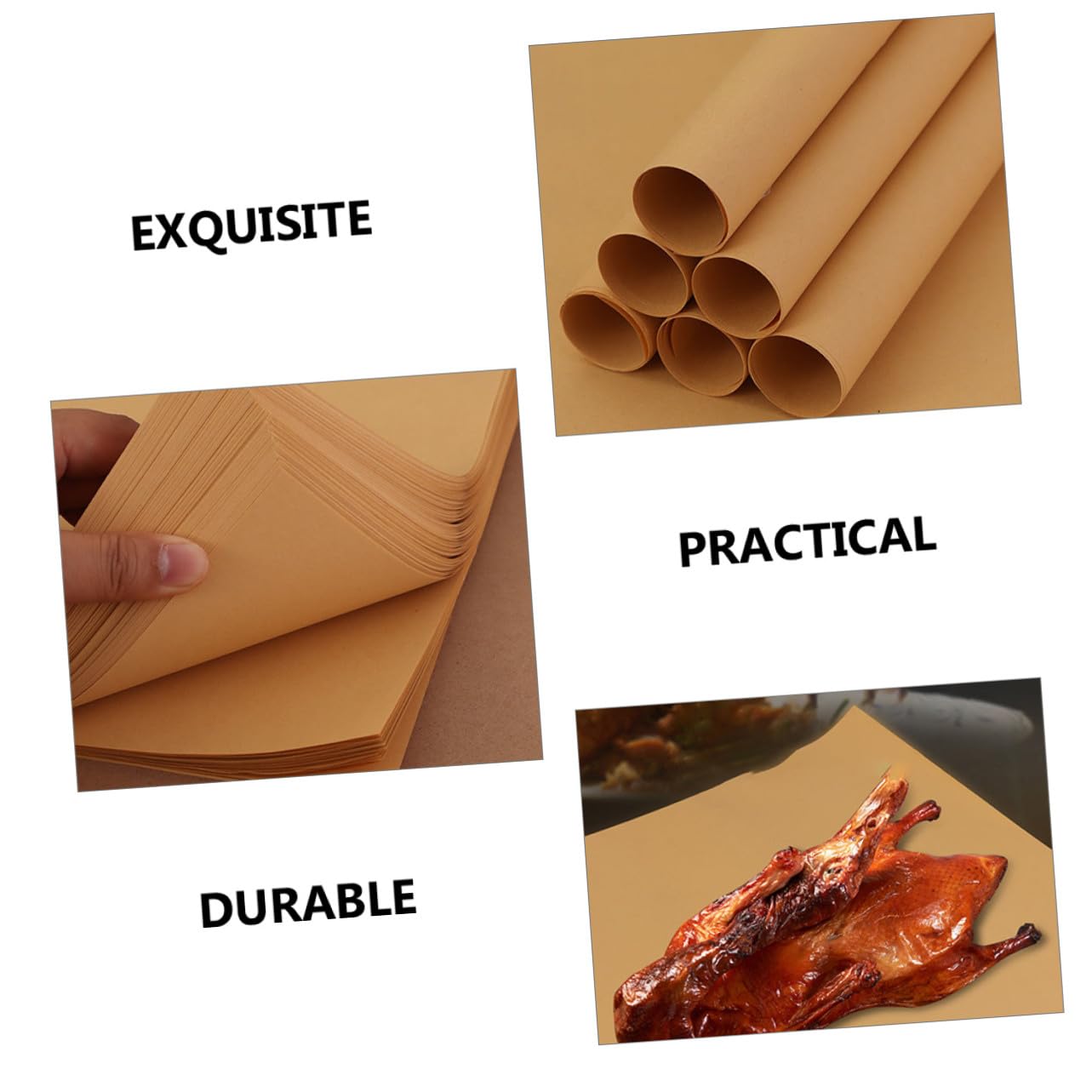 ABOOFAN 300 hojas Papel de Envolver Alimentos Papel Apto para Contacto con Comida Resistente y Desgarro para Sándwiches Pan y Queso y Snacks
