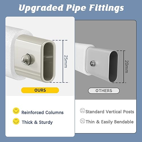 Miniatura 7 de Barandilla de cama de 3 piezas para niños pequeños con barra de cabecero, protector de riel ajustable para cama de bebé (78.7 x 78.7 x 59 pulgadas,