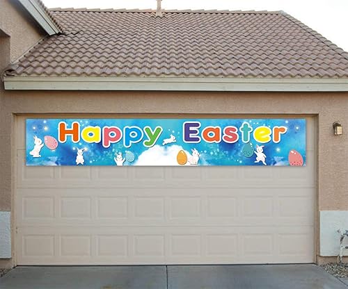 Miniatura 4 de Decoración colgante de Pascua grande  Cartel de feliz Pascua  Decoraciones de suministros para fiesta de Pascua  Decoraciones para interiores y