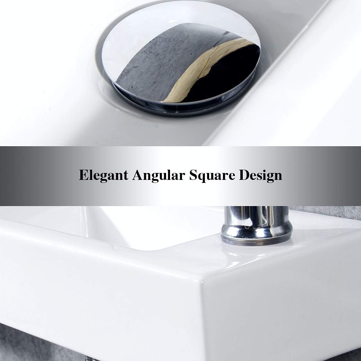 Lоwеѕt Prісе Gimify Bathroom Corner Sink Wall Hung Basin Rectangular Wall Mounted Small Cloakroom Sink Ceramic Modern in White - Faucet & No Overflow Drain Included Frее Shірріng 🛒 Gimify Bathroom Corner Sink Wall Hung Basin Rectangular Wall Mounted Small Cloakroom Sink Ceramic Modern in White - Faucet & No Overflow Drain Included