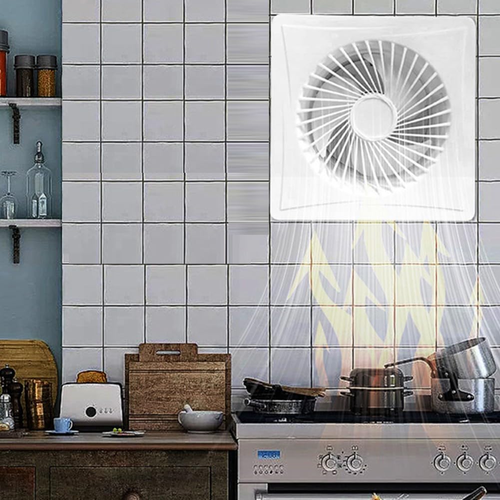 RANRAO Ventilatore di scarico solare per serra, silenzioso, per sala di allevamento, industriale, con valvola di ritegno, per camper, casa degli animali domestici, 12 V, 8 W (ventola da 15,2 cm)