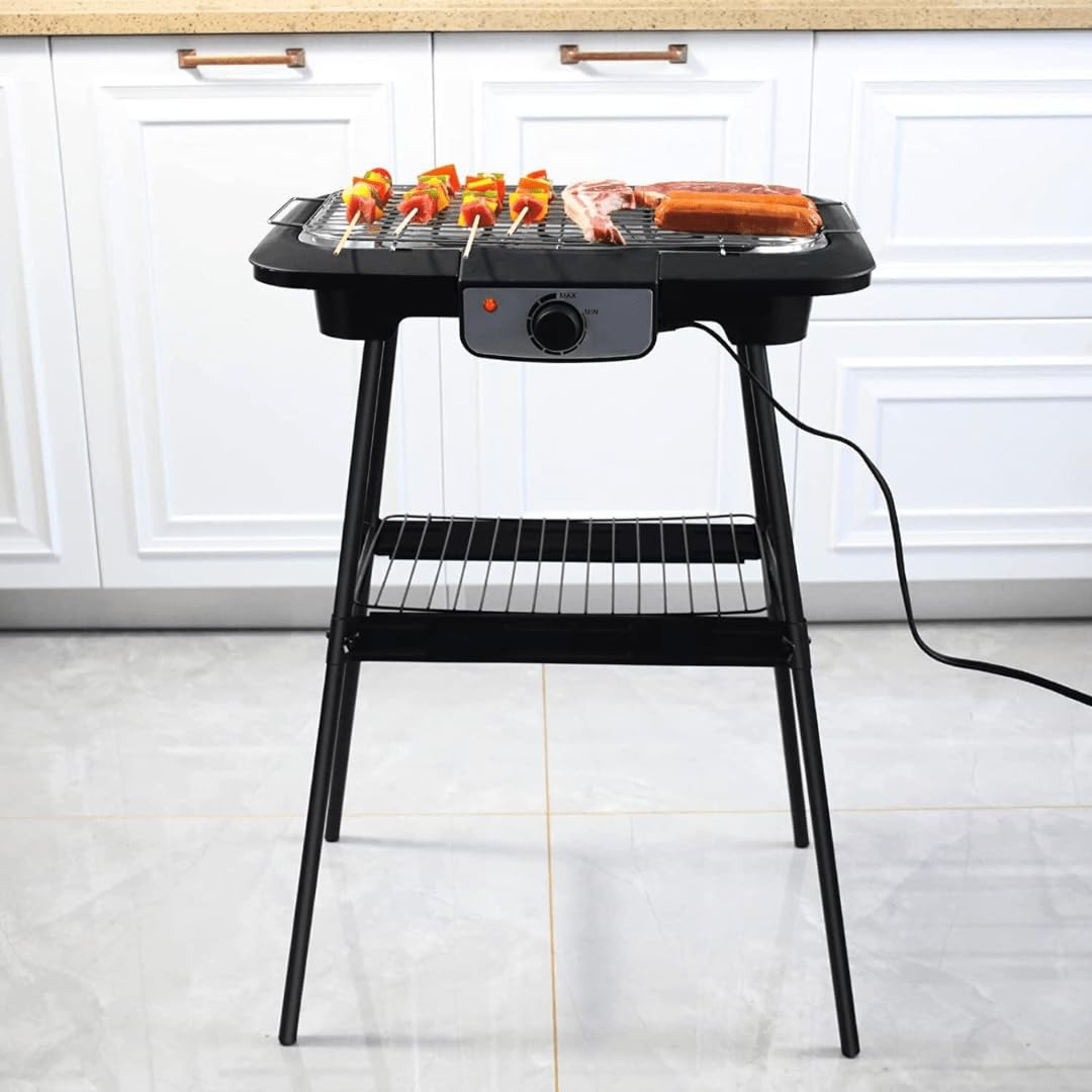 ROYALTY LINE, Barbecue Électrique 2000W RLSBGT2000, Compact et Pliable, Idéal pour Balcon et Terrasse, Facile à Utiliser, Parfait pour Viandes et Légumes, Design Pratique et Sécurisé