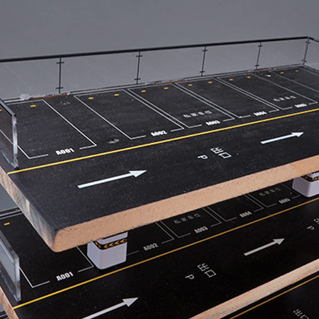 Milageto 1:64 Diorama Acrílico Estacionamiento Coche Garaje Modelo Regalos