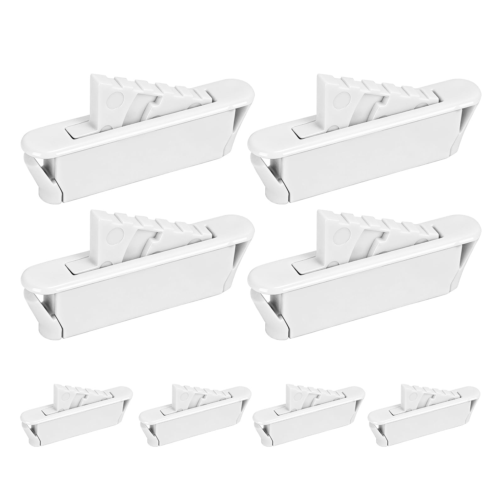 8-Pack White Window Sash Vent Stops – Durable Nylon Snap-In Stoppers For Vinyl Windows, Security Vent Limit Hardware For Sliding & Vertical Windows