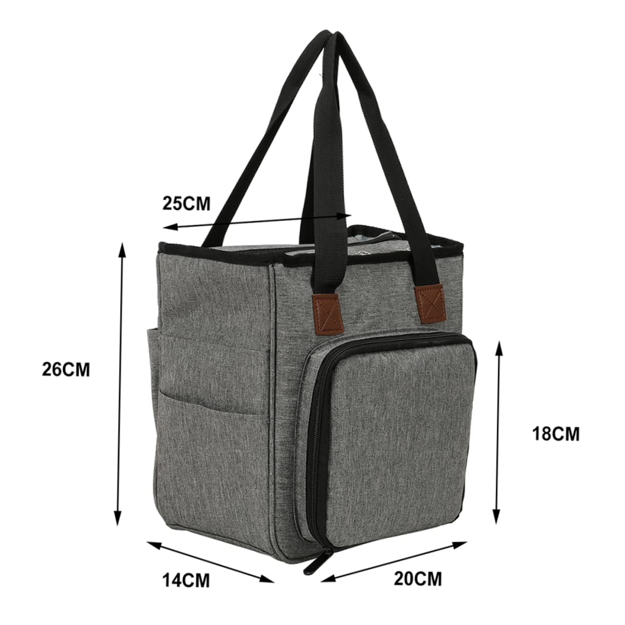 STOBOK Aufbewahrungstasche Stricktasche für Mehreren Große Wollgarn Tragbare Fächern aus Stoff für Handliche Organisation und Beim Stricken Heimwerken