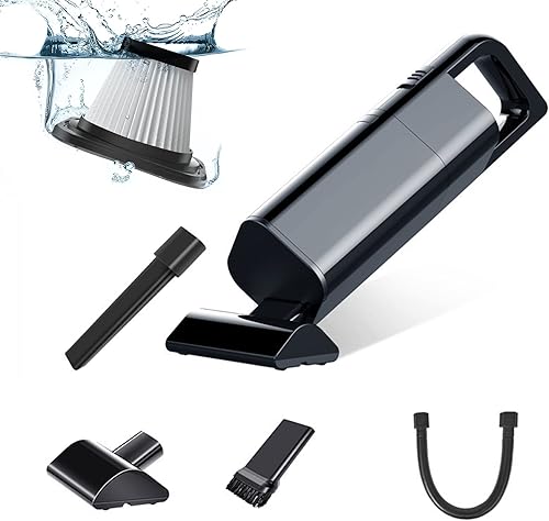 Miniatura 1 de Fey Aspiradora de mano, aspiradora inalámbrica para automóvil, potente removedor de pelo de mascotas de 120 W, limpiador de polvo de succión fuerte