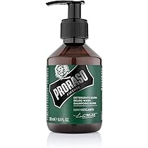 Proraso Detergente Barba Rinfrescante, 200ml, Shampoo barba detergente per uomo con azione purificante per la cura della barba, Made in Italy