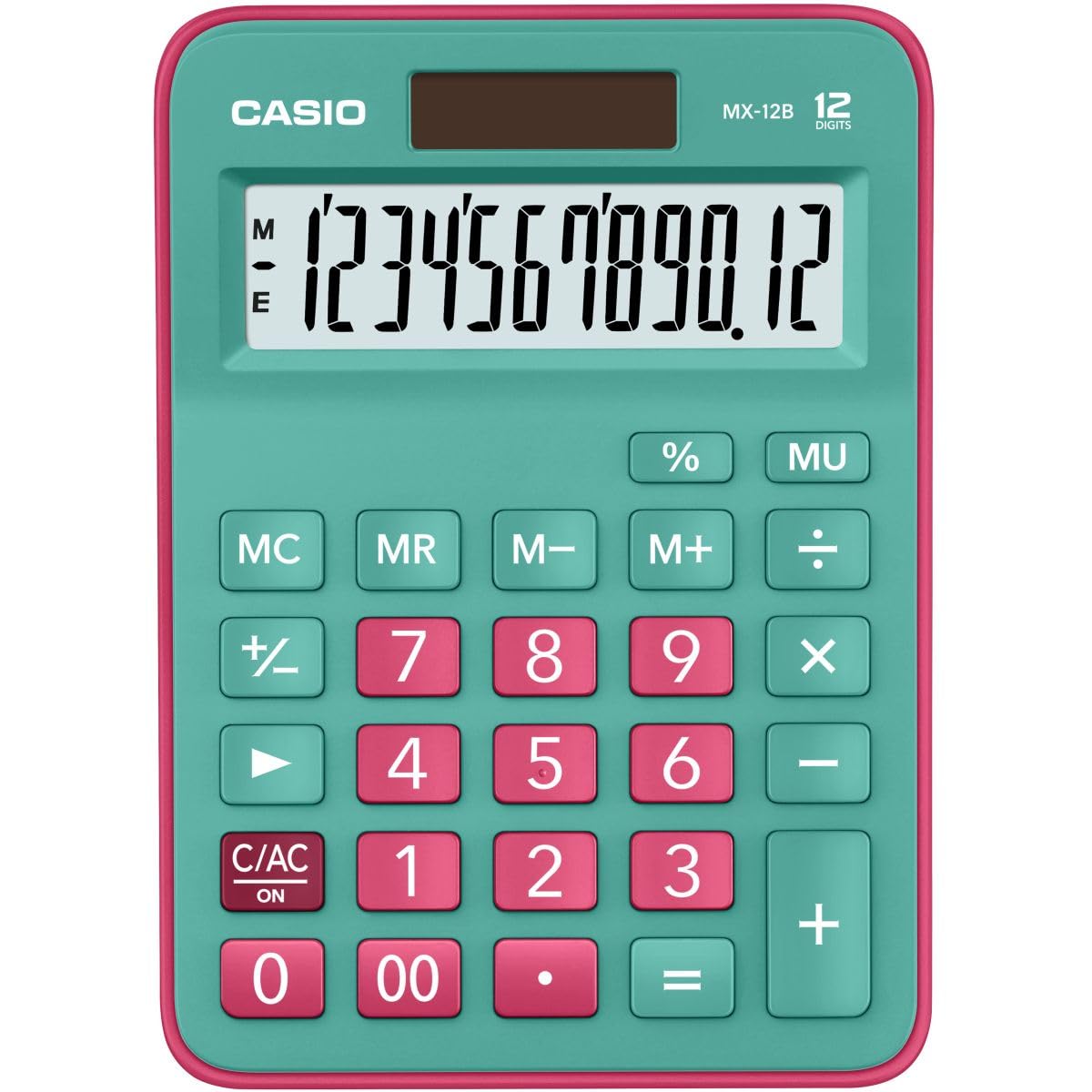 MX-12B-GNRD 12-cyfrowy kalkulator biurkowy różowy/jasnozielony Casio