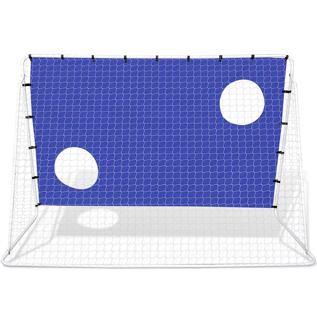 Porta da calcio, 240 x 92 x 150 cm, in acciaio, rete in poliestere | Resistente alle intemperie, impermeabile, include ganci di fissaggio al pavimento, per giochi all'aperto