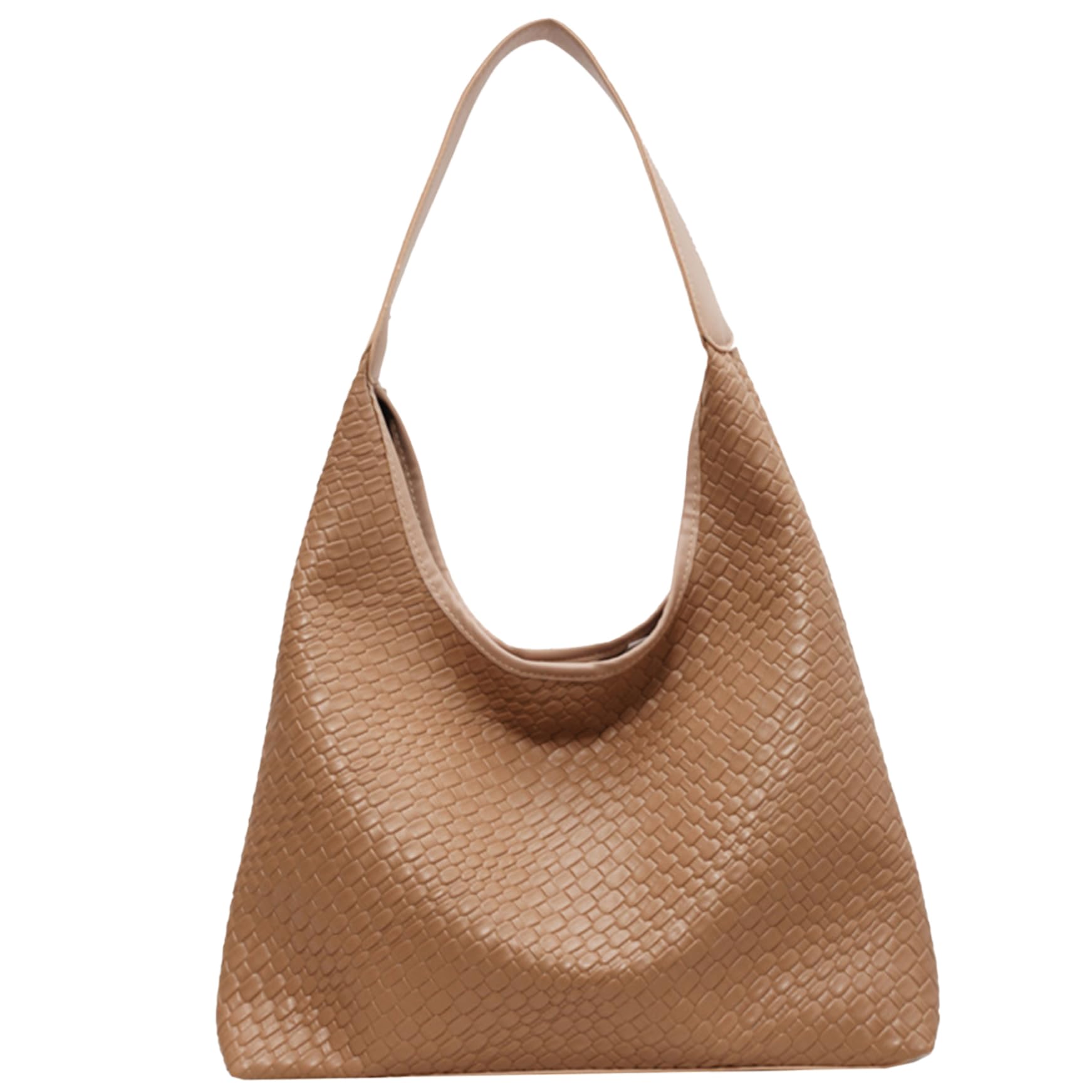 Bolsos de mujer suaves e impermeables con diseño tejido y asa superior