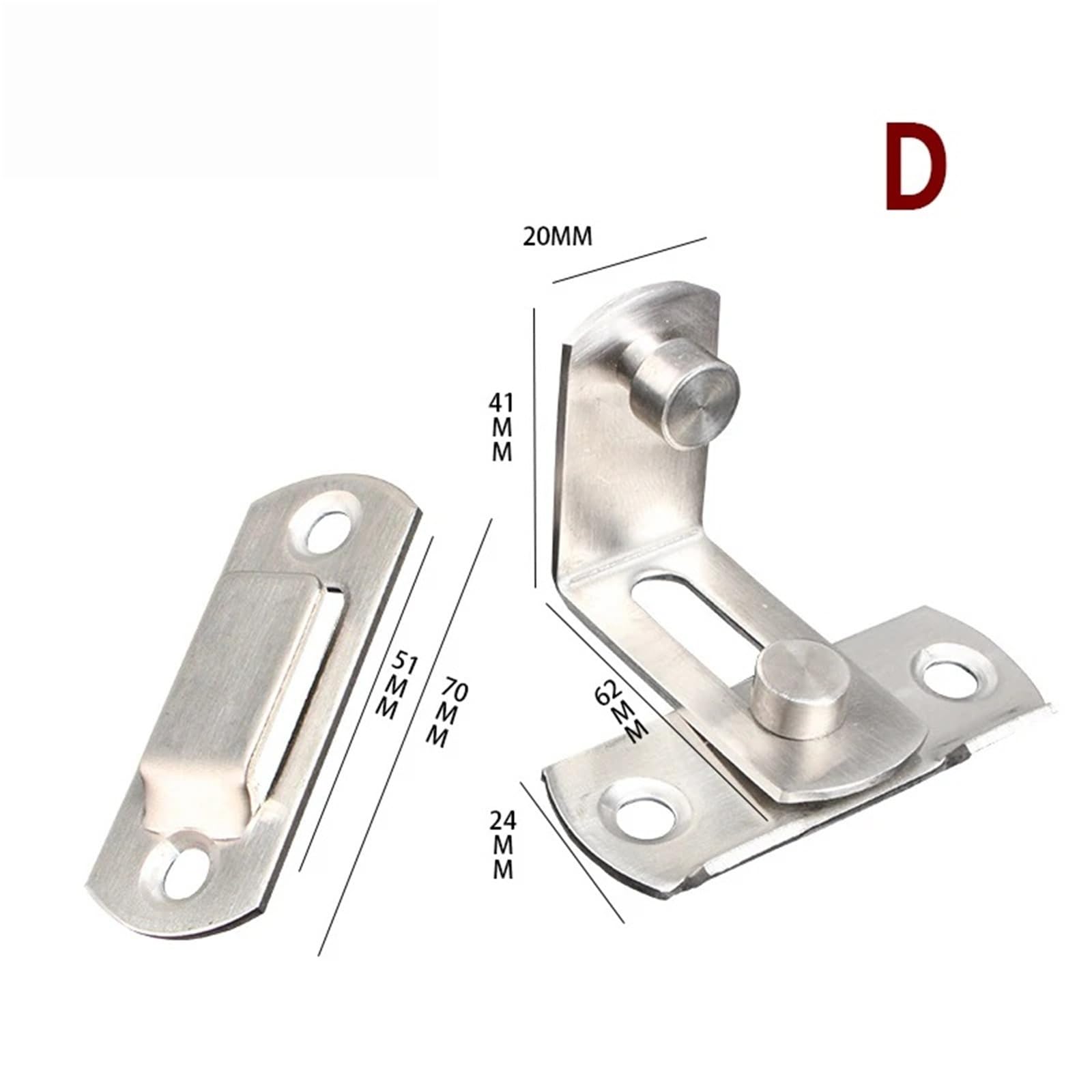 Rygiel zatrzaskowy Hasp Lock do drzwi przesuwnych balkonowych okien szafy pokoju łazienki stodoła Rarelock MS93 G 1 sztuka (D)