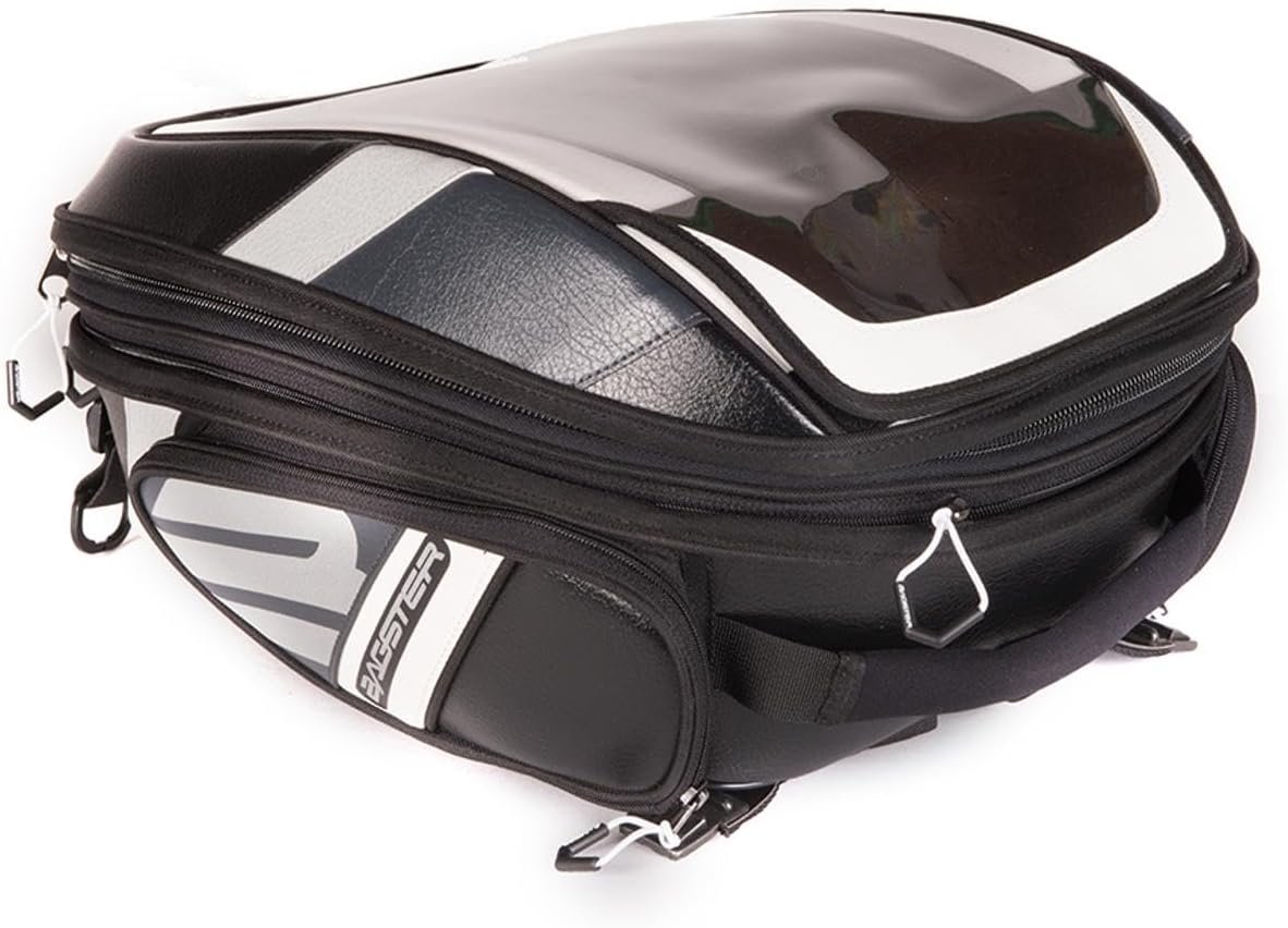 Amazon [Bagster] タンクバッグ STUNT EVO ブラック,ホワイト タンクバッグ 車＆バイク