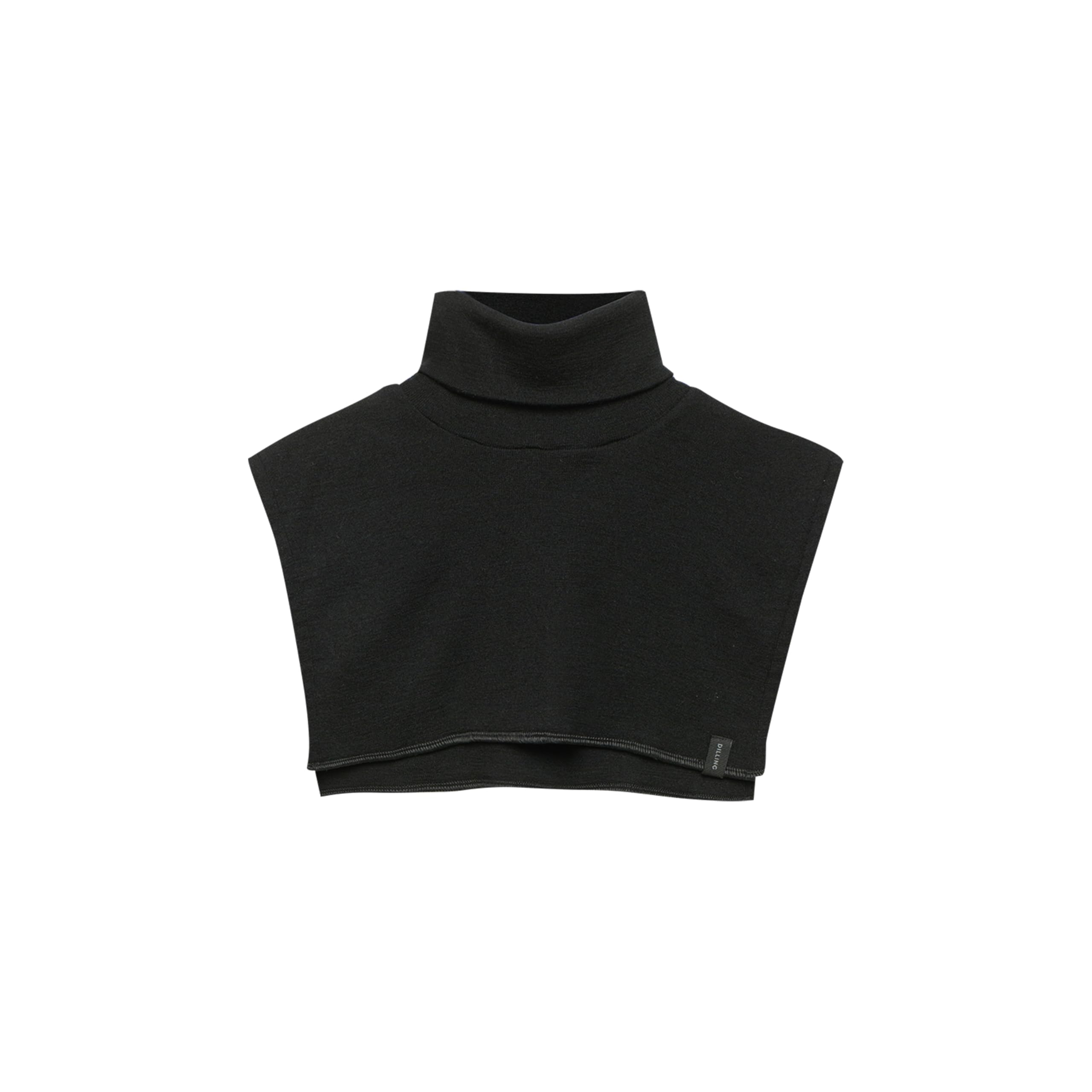 Dilling Women's Black Neckwarmer - Organic Merino Wool L