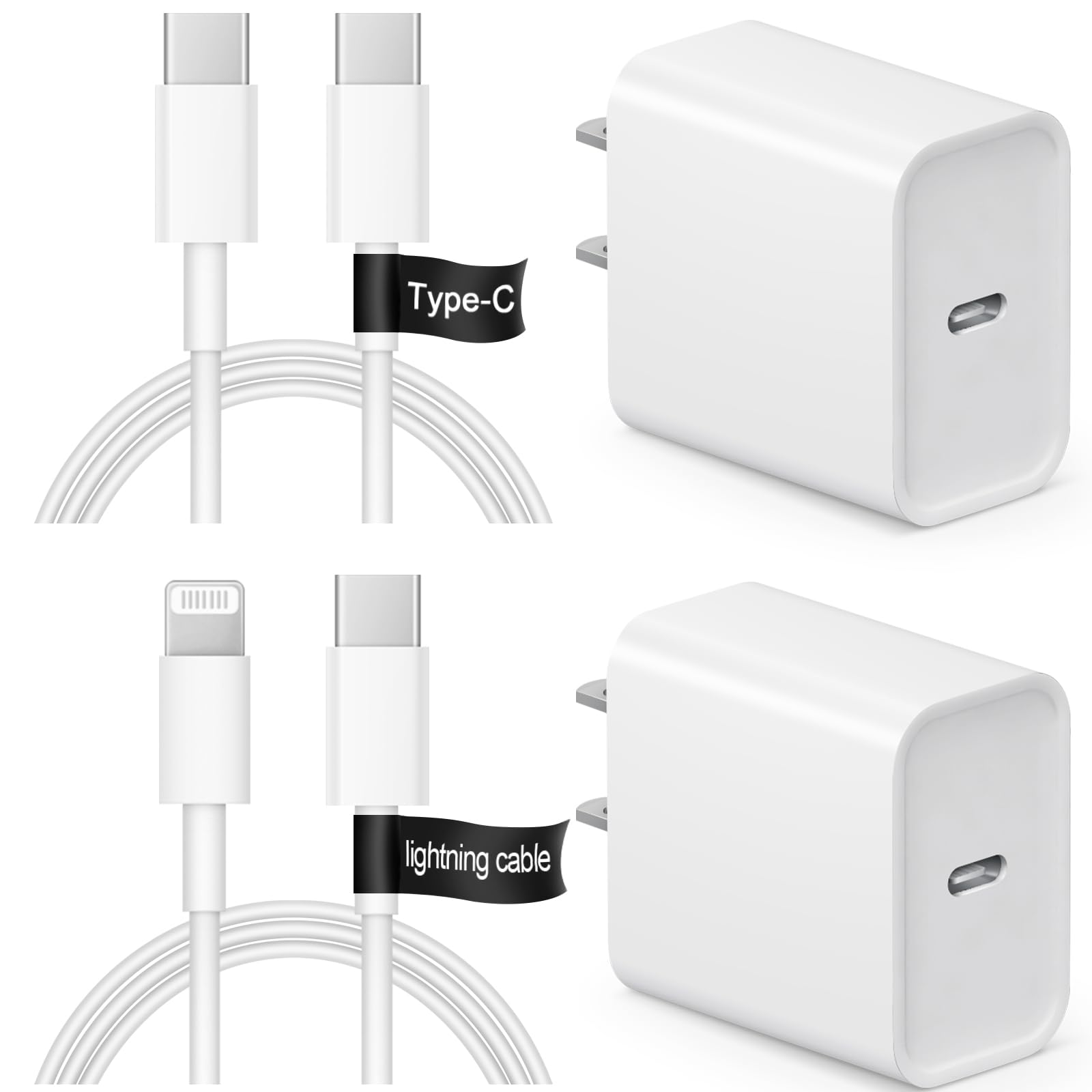 iPhone 16 15 14 13 12 11 Charger Fast Charging USB C Charger Type C Charger Fast Charging [2-Pack] 6FT Cord for iPhone 16/16 Plus/16 Pro/16 Pro Max/iPhone 15/15 Plus/15 Pro/15 Pro Max/iPhone 14/13/12
