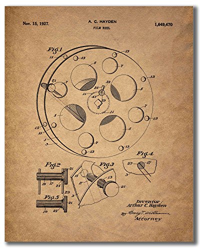 Home Theater Patent Wall Art Prints - Set of 6 Vintage Movie Film Photos