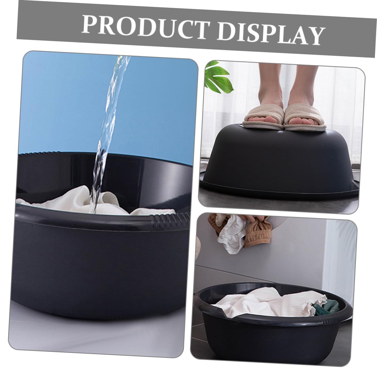 Bañera De Lavado Multifuncional para Baño y Cocina Cuenco De Almacenamiento para Higiene Personal