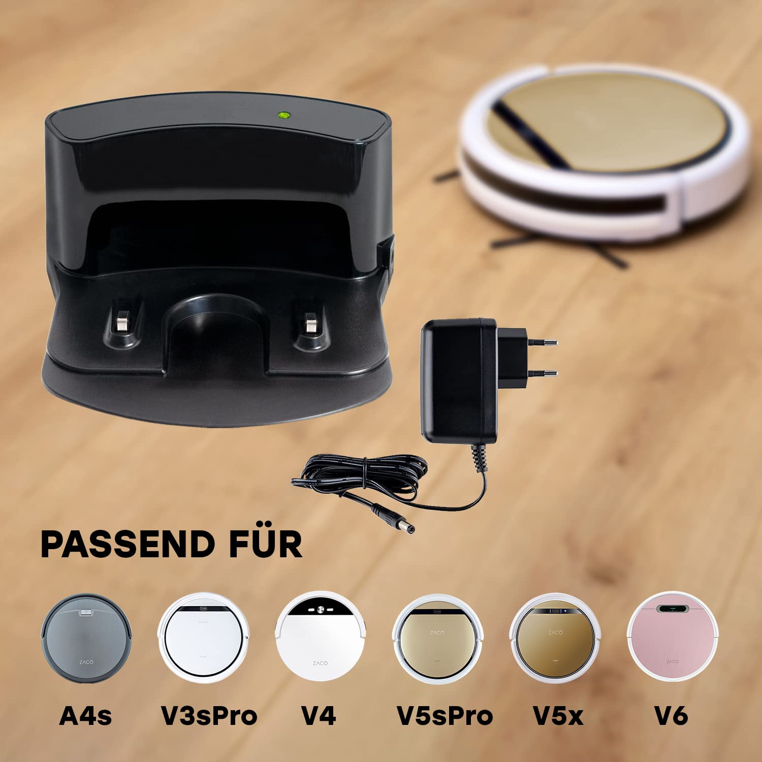 ZACO Vervangend laadstation voor V5sPro, V5x, V6, V4