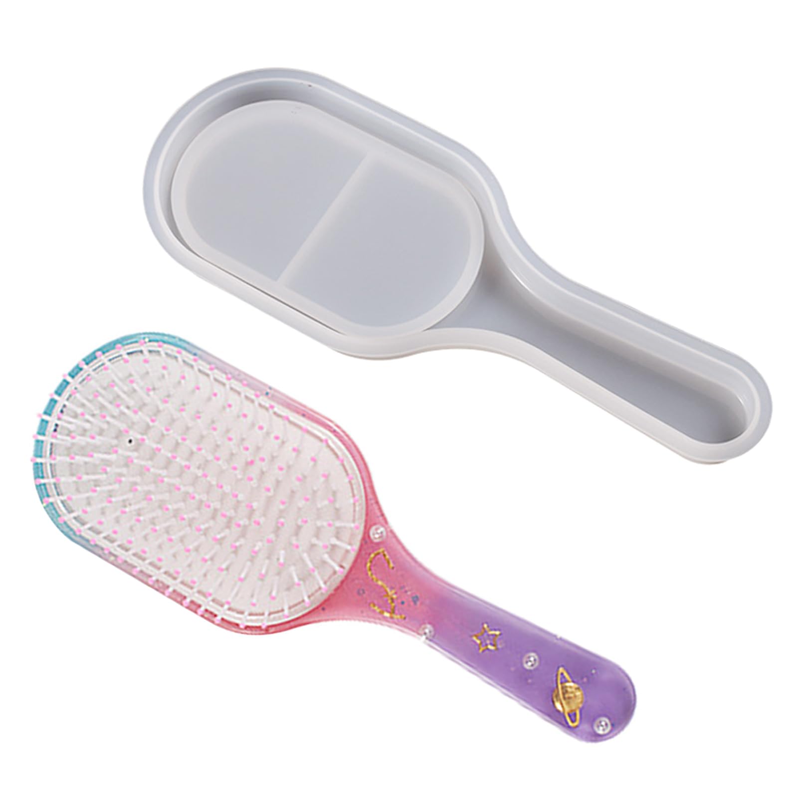NEWFT Airbags Comb Resin Hairbrush Crafts Silicone Mold Nonstick Jewelry Crafts Resin Casting Mould for Comb Brush