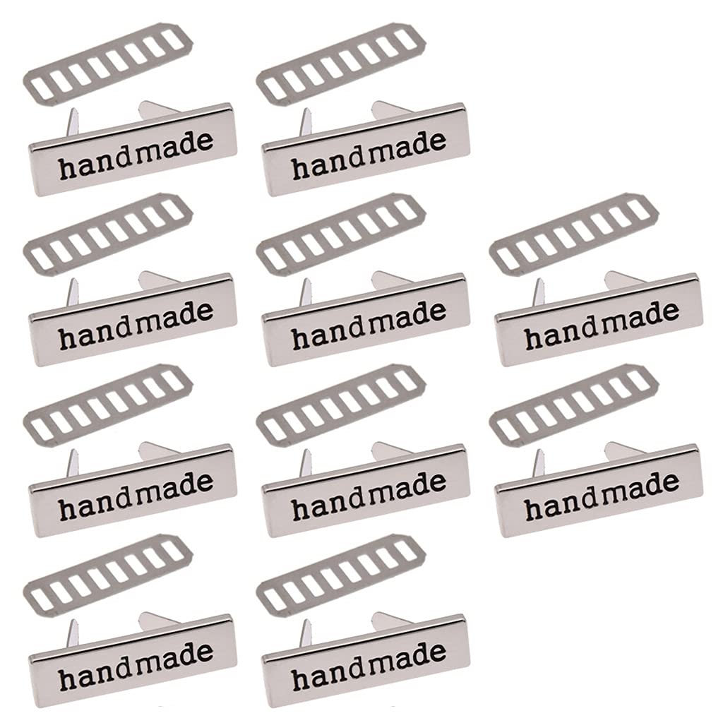 Etichette Metalliche Per Abbigliamento - 10 Pezzi Nero Fucile - Cucito Fai Da Te - Foto 12