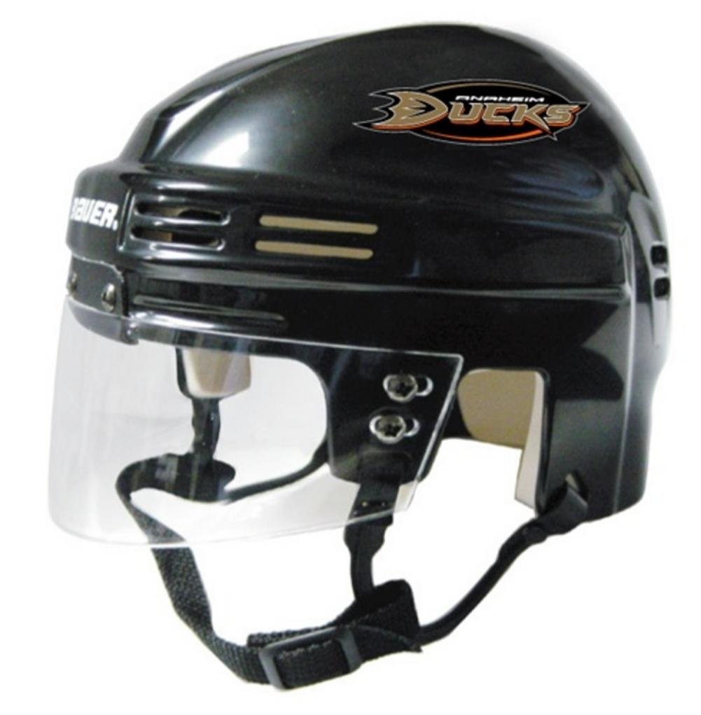 SportStar NHL Anaheim Ducks Mini Replica Hockey Helmet, Black, Small