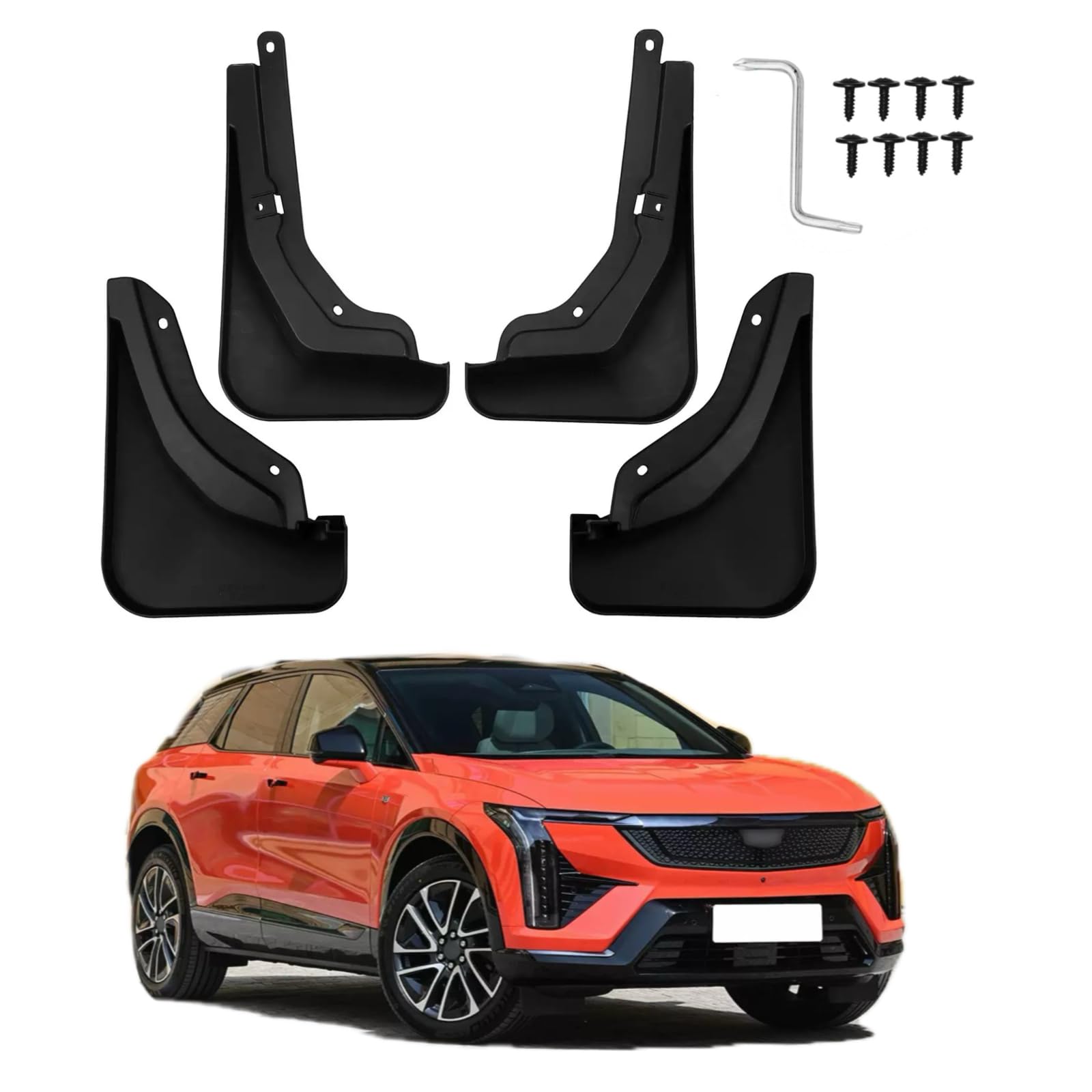 Custom Fit for Mud Flaps Cadillac Optiq 2025 2026 Mud Splash Guard Front and Rear 4-PC Set, Not Fit Optiq-V Trim