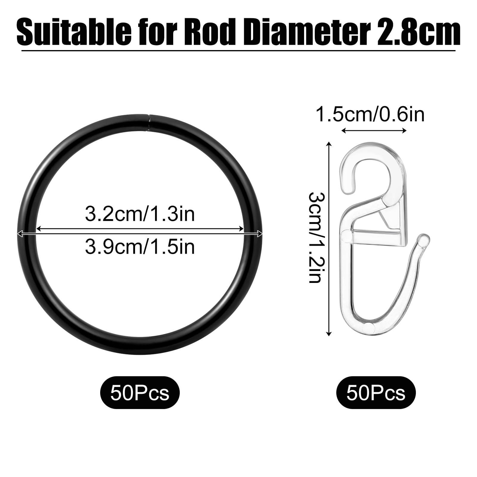 Anelli Per Tende In Legno Ganci Per Tende Argento Confezione Da 14 Anelli Per Tende In Metallo Di Grandi Dimensioni Diametro Interno 63 Mm Con Occhielli Anelli Per Tende Da Doccia 96606730