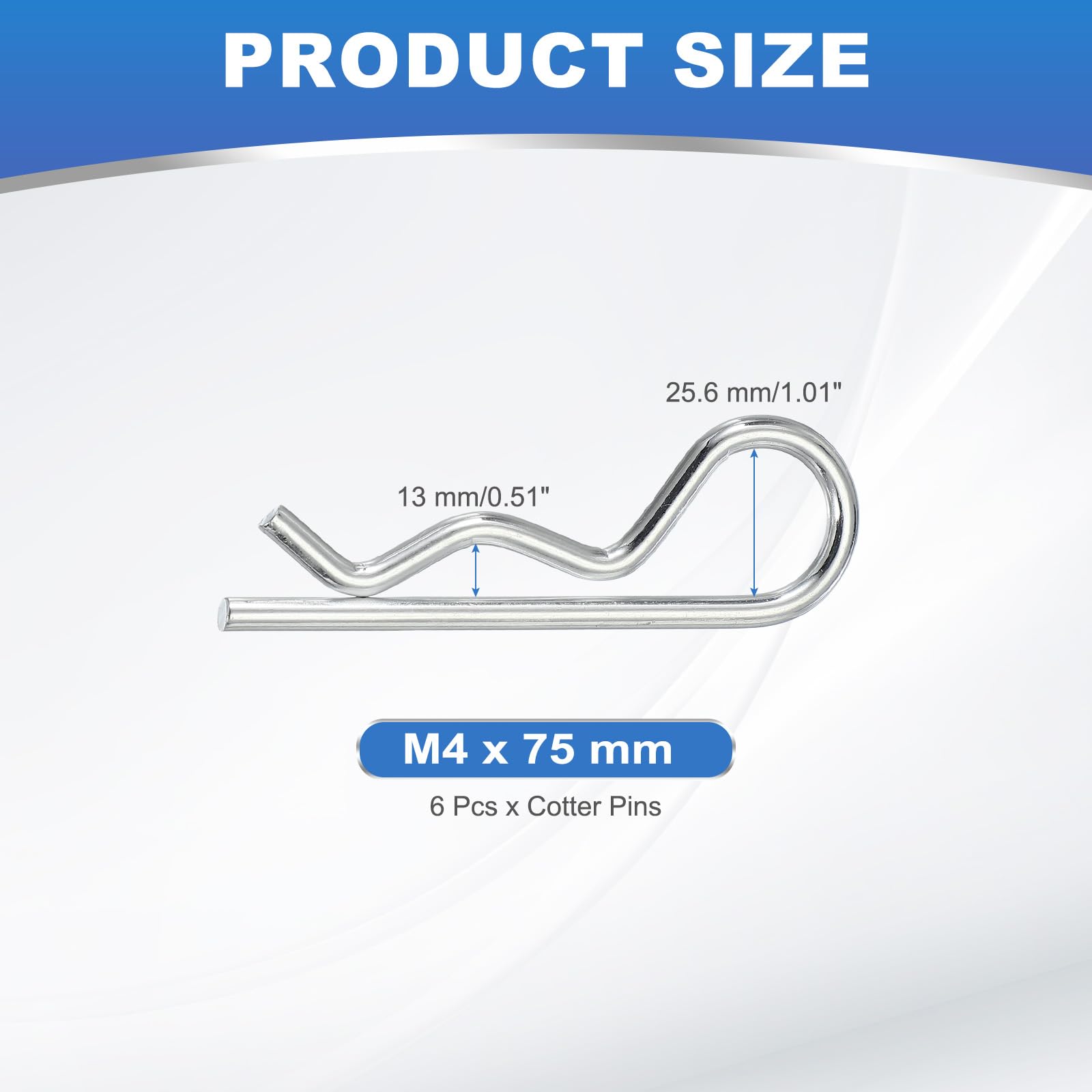 PATIKIL M4 x 75 mm Cotter Pin Assortment Kit - Image 2