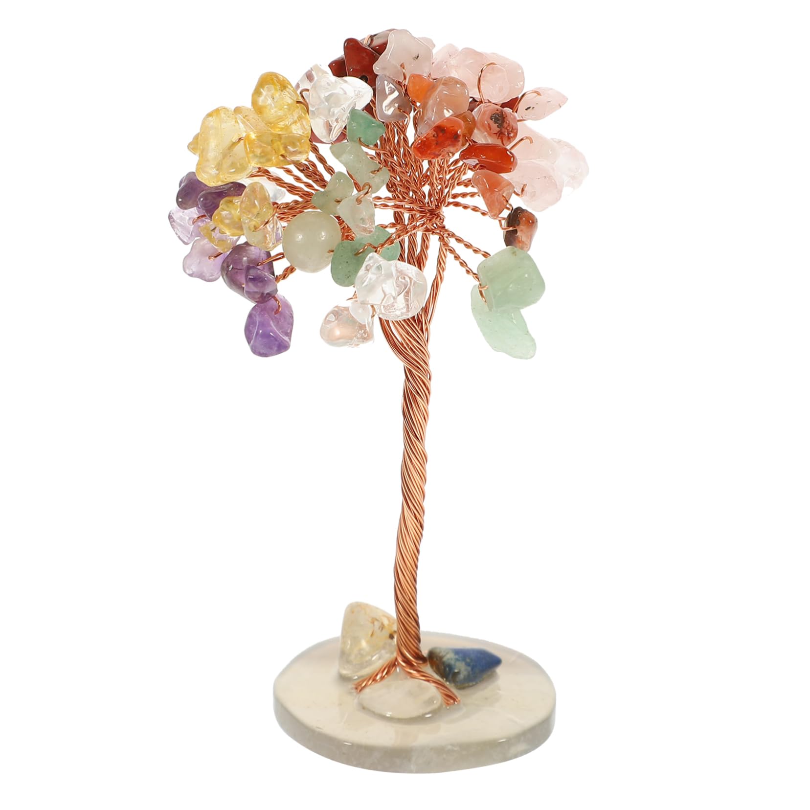 ABOOFAN 5piezas Adorno De Árbol De Cristal para Decoración De Hogar y Oficina Feng Shui Buena Suerte y Prosperidad Base De Adorno De Cristal Artesanal Único para Amigos y Familia