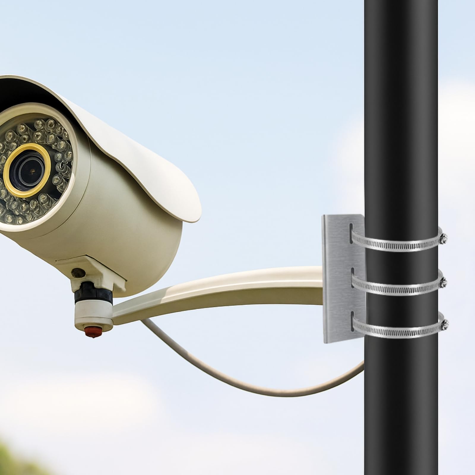 Generisch 2 STK. Kamera-Halterungsbügel-Set aus Edelstahl, Wandhalterung für Cam, verstellbares Design mit Schrauben, kompatibel mit Mehreren Kameramodellen, für Außenbereich, Wand und Decke