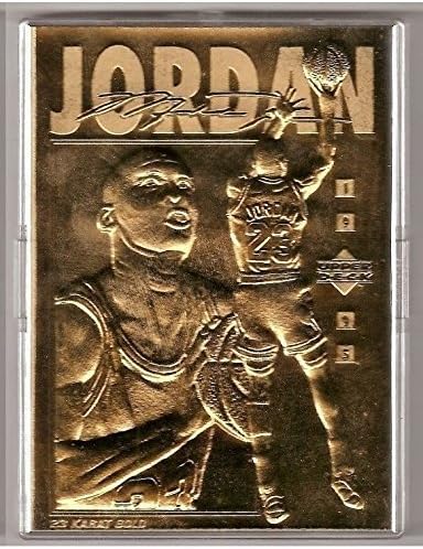 1995 Michael Jordan Upper Deck 23 Kt Gold Foil Sculptured Trading Card Trading Cards Amazon Canada