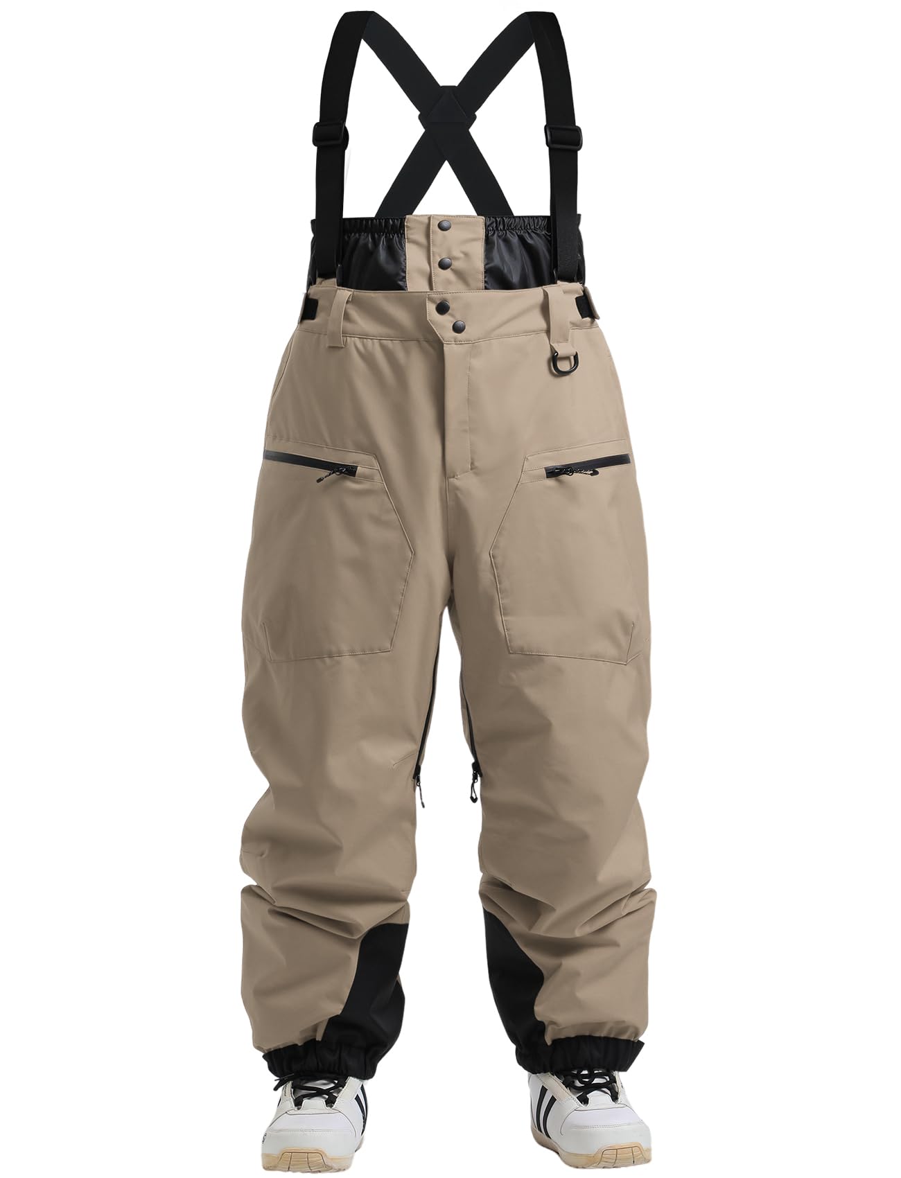 GSOU SNOWMen Snow Bibs Women Baggy Ski Pants Snowboard Overall Insulated Waterproof Windproof Warm Winter