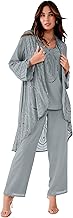 Roaman's Women's Plus Size Three-Piece Beaded Pant Suit