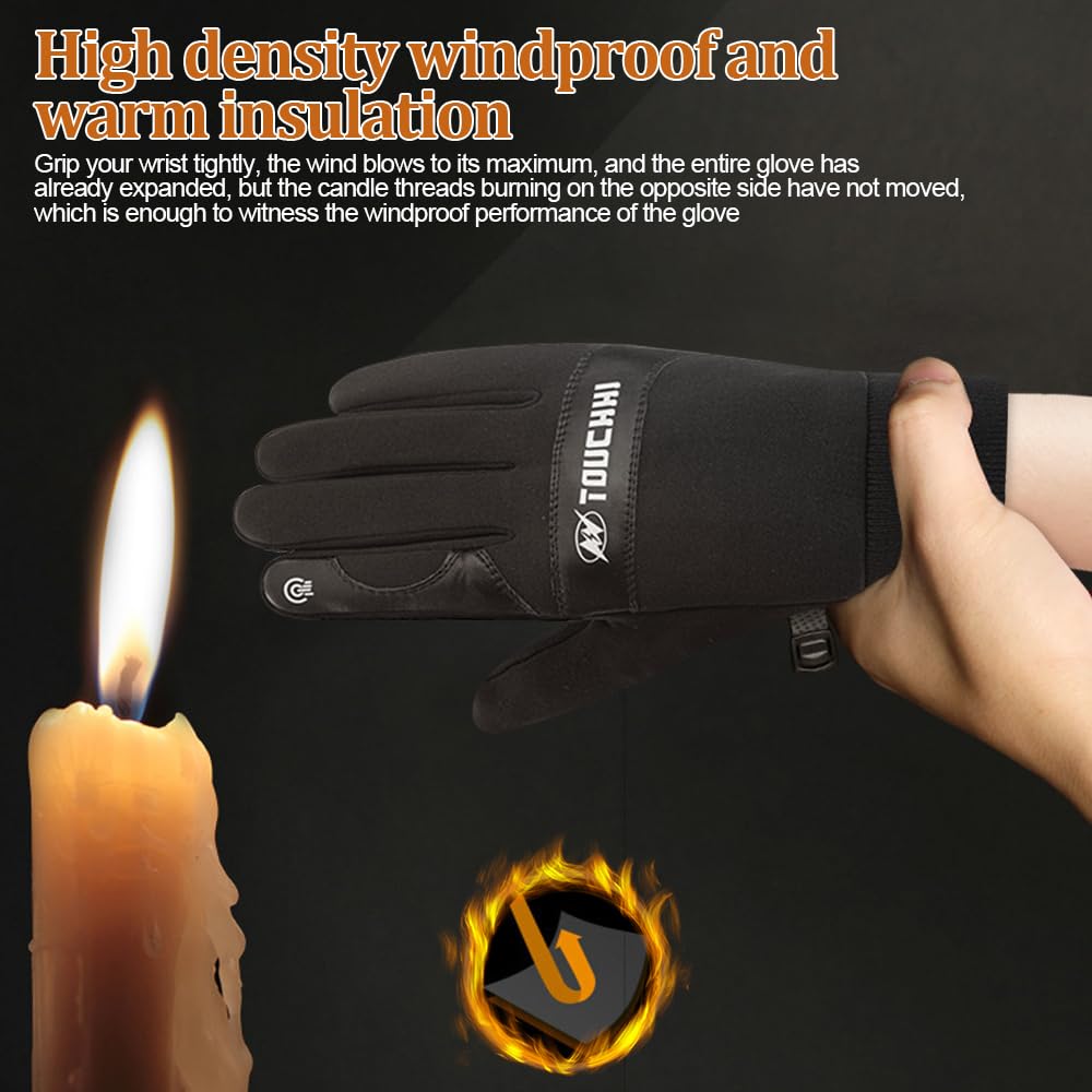 Guantes Calefactables USB Impermeables Mujer Hombre con Pantalla Táctil para Moto Ciclismo Esquí