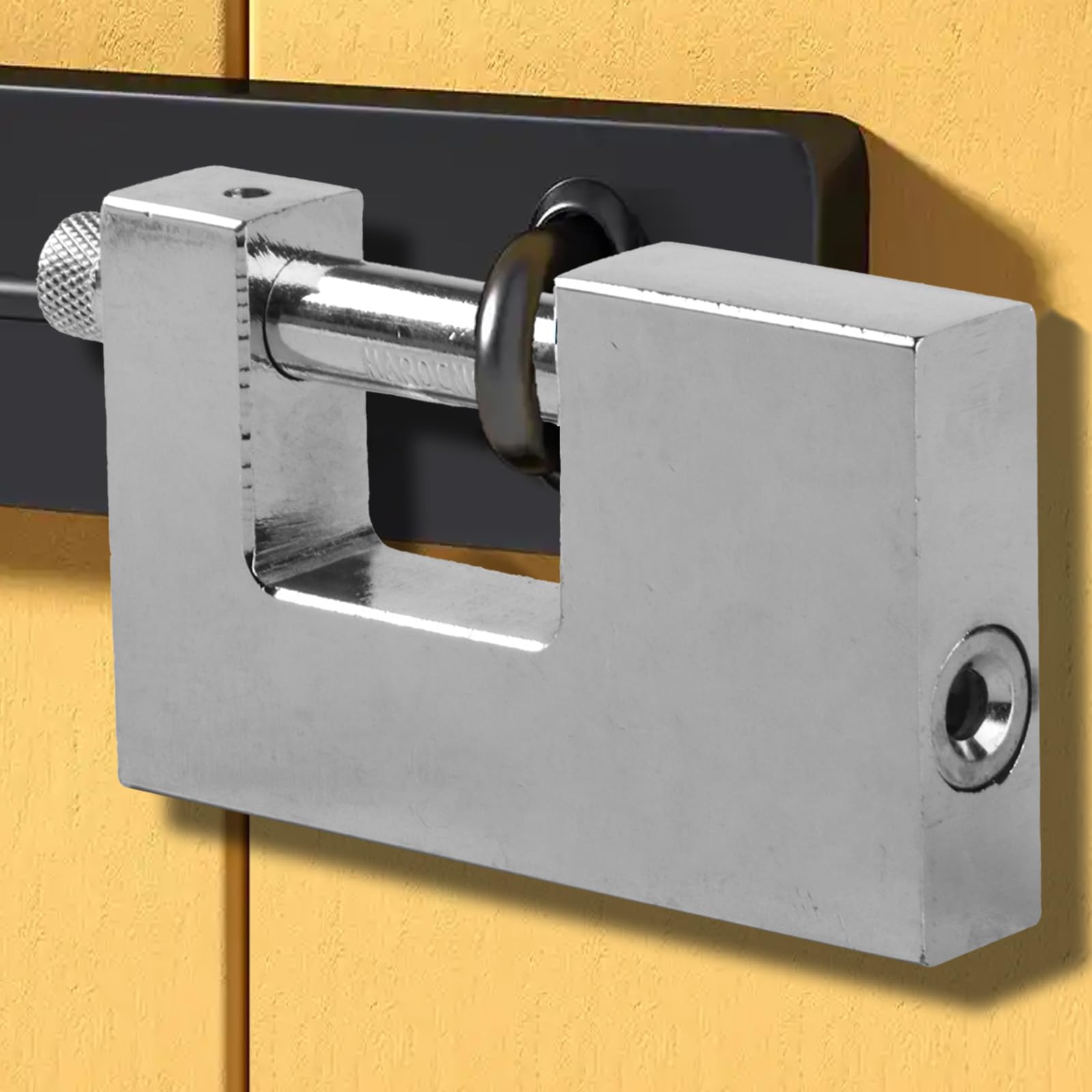 Lucchetti per container ad alta sicurezza per garage, magazzini, serrature per capannoni, esterni, resistenti alle intemperie, con 3 chiavi (argento)