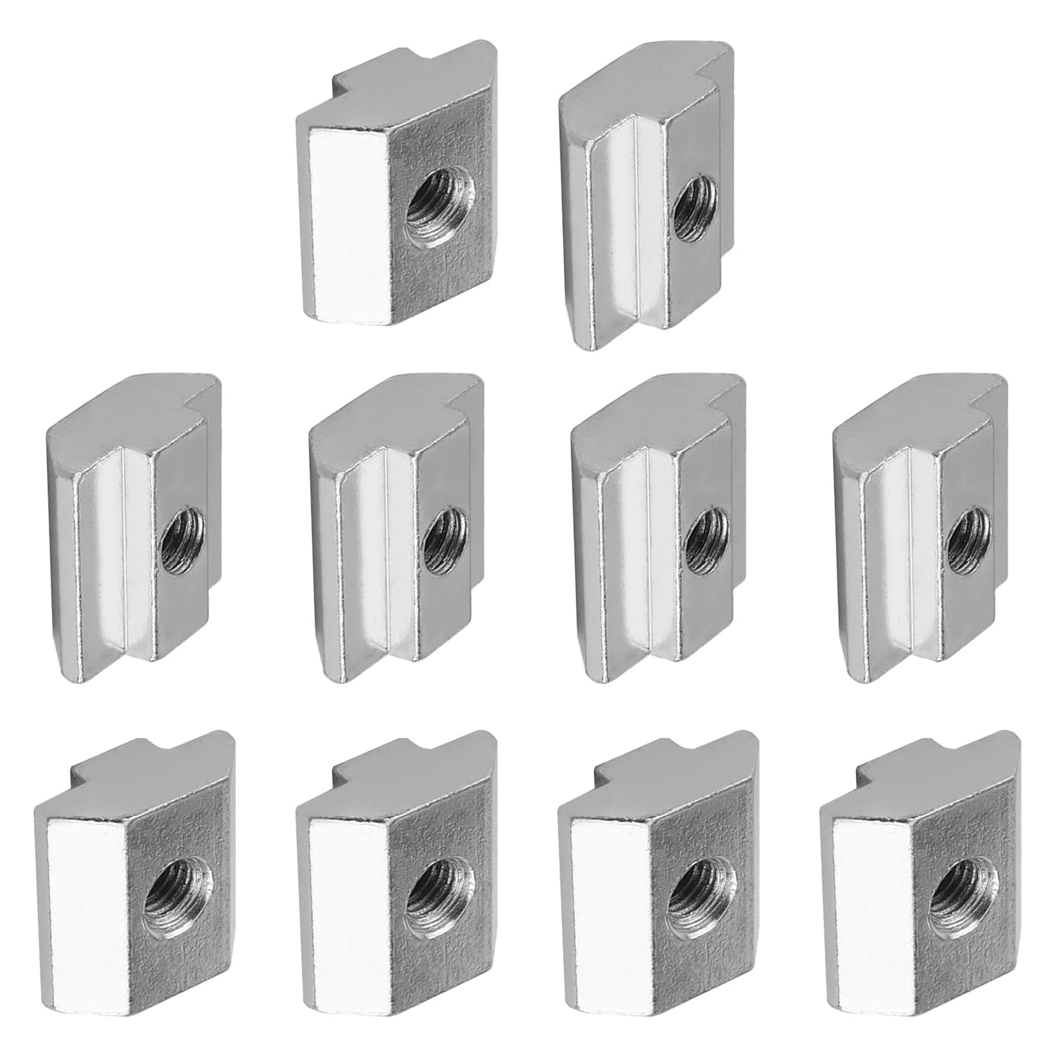 MroMax Sliding T Slot Nuts M6 Threaded Half Round Roll in TNut for 40x40 Series Aluminum