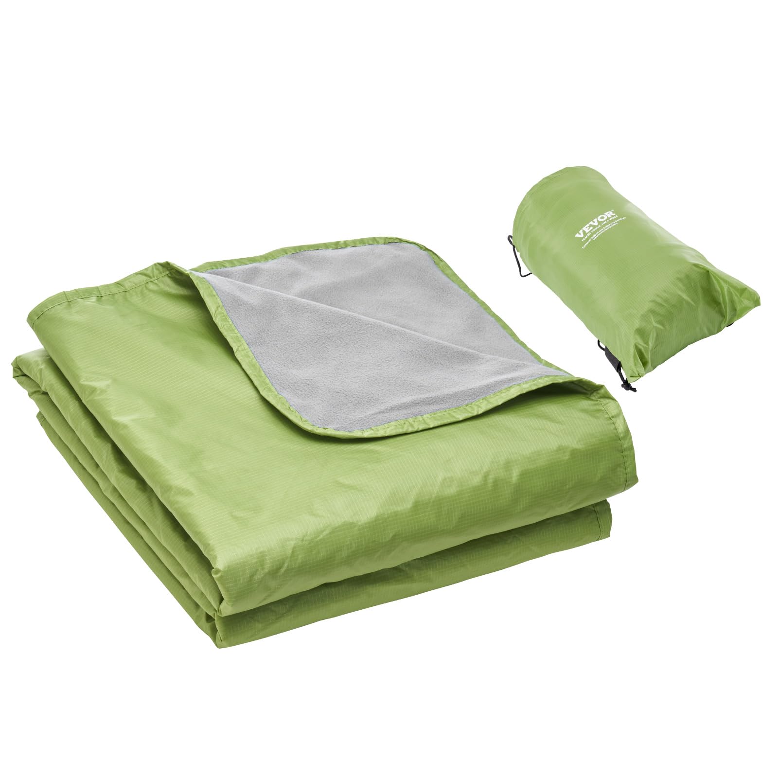 VEVOR Waterproof Camping Blanket, Large Warm Wearable Outdoor Fleece Stadium Blanket, Windproof, Flame Retardant, Great for Picnics, Hiking, Sports Events, Travel, Beach, Car, 79