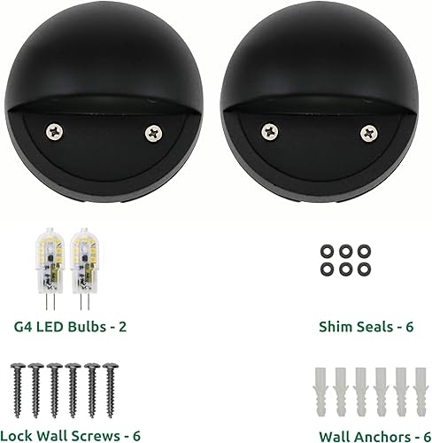 Miniatura 2 de Lumina Lighting® Luces LED de 2 W para terraza (paquete de 2) | Luces de bajo voltaje para cubierta de paisaje impermeables – 12 V 3000 K