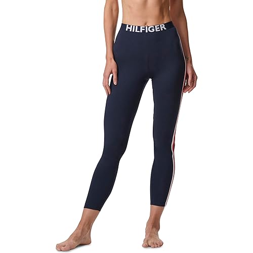 Tommy Hilfiger Women's Loungewear Retro Style Th Graphic Logo Pajama Bottom Legging Pant