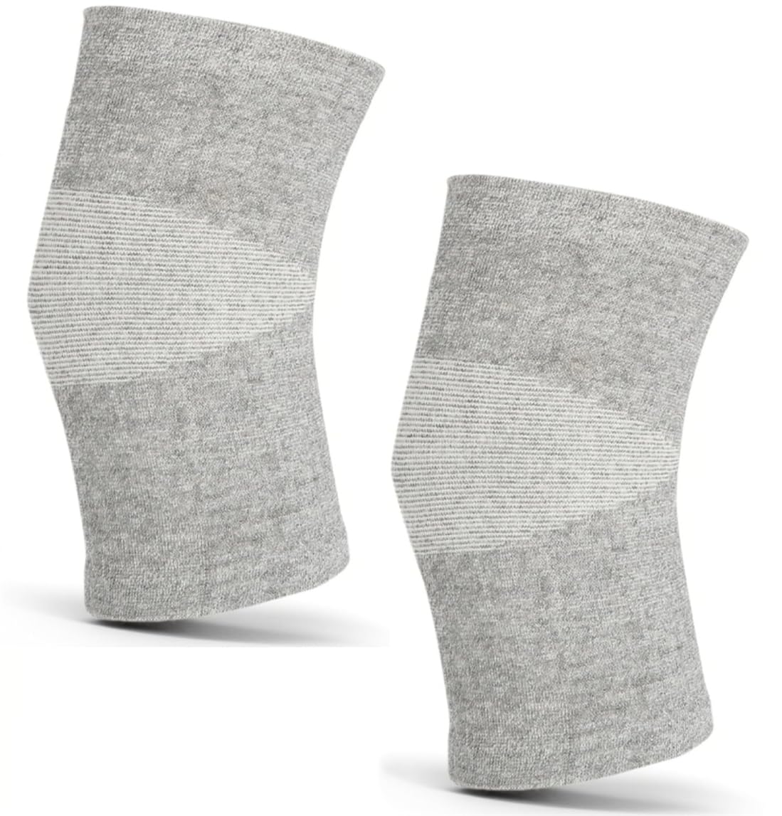 1 Pairs Cotton Knee Sleeves for Knee Support, Elastic Knee Brace for Relief Joint Pain Arthritis Pain Support Outdoor Sports Volleyball Basketball Dance Cycling Climbing Yoga, Grey, Medium