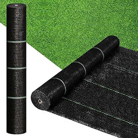 inQracer Weed Barrier Fabric Premium 5oz Landscape Fabric Heavy Duty Ground Cover Pro Garden Road Fabric Commercial Weed Barrier Fabric Anti-Weed Gardening Mat, 4FTx300FT Cover