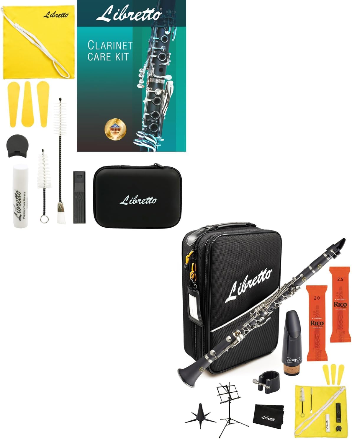 Libretto Clarinet Care Kit with EVA Case + Libretto Bb Clarinet Set