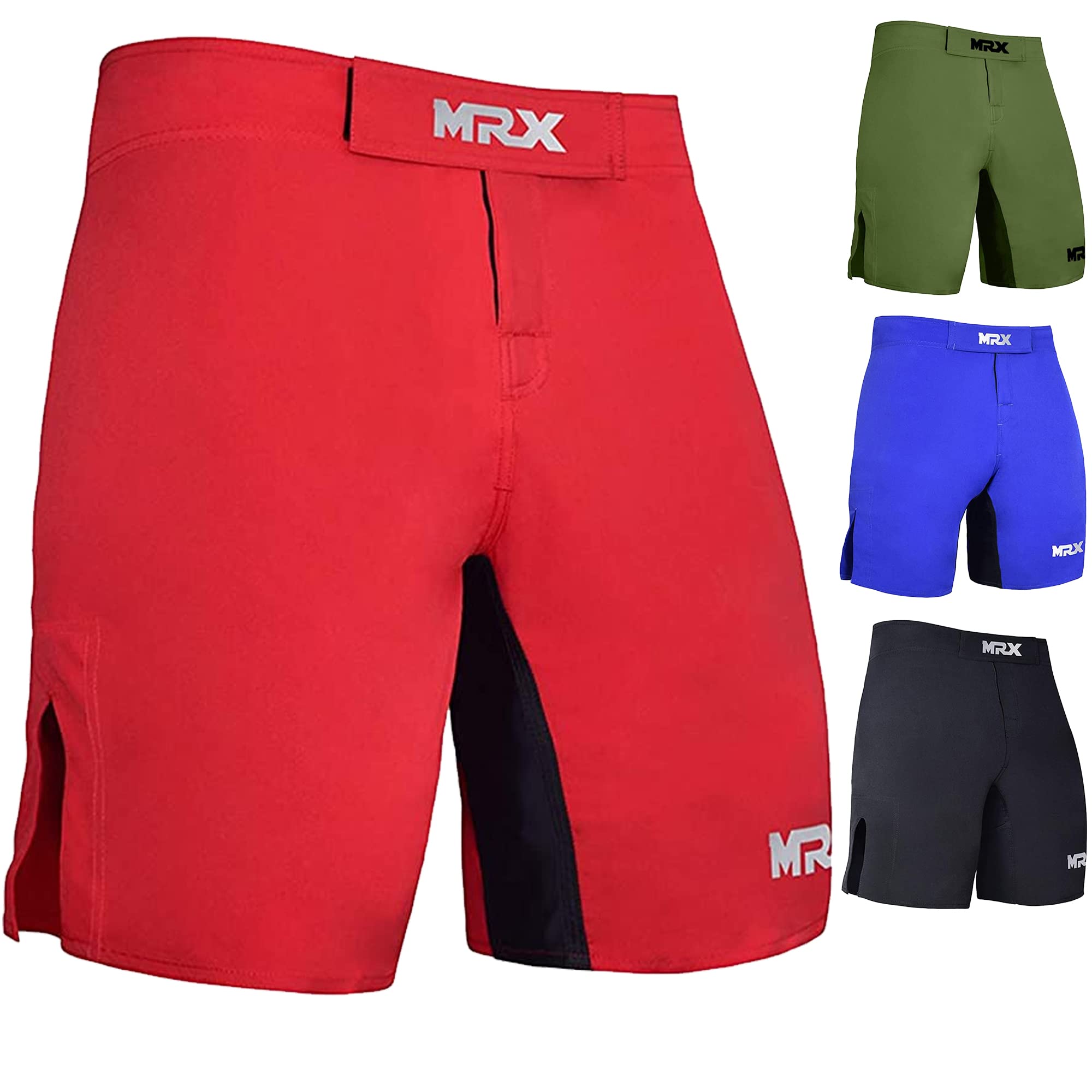 MMA BJJ Unisex Training Cage Fighting Grappling Martial Arts Boxing Muay Thai Wrestling Shorts., Red, XX-Large
