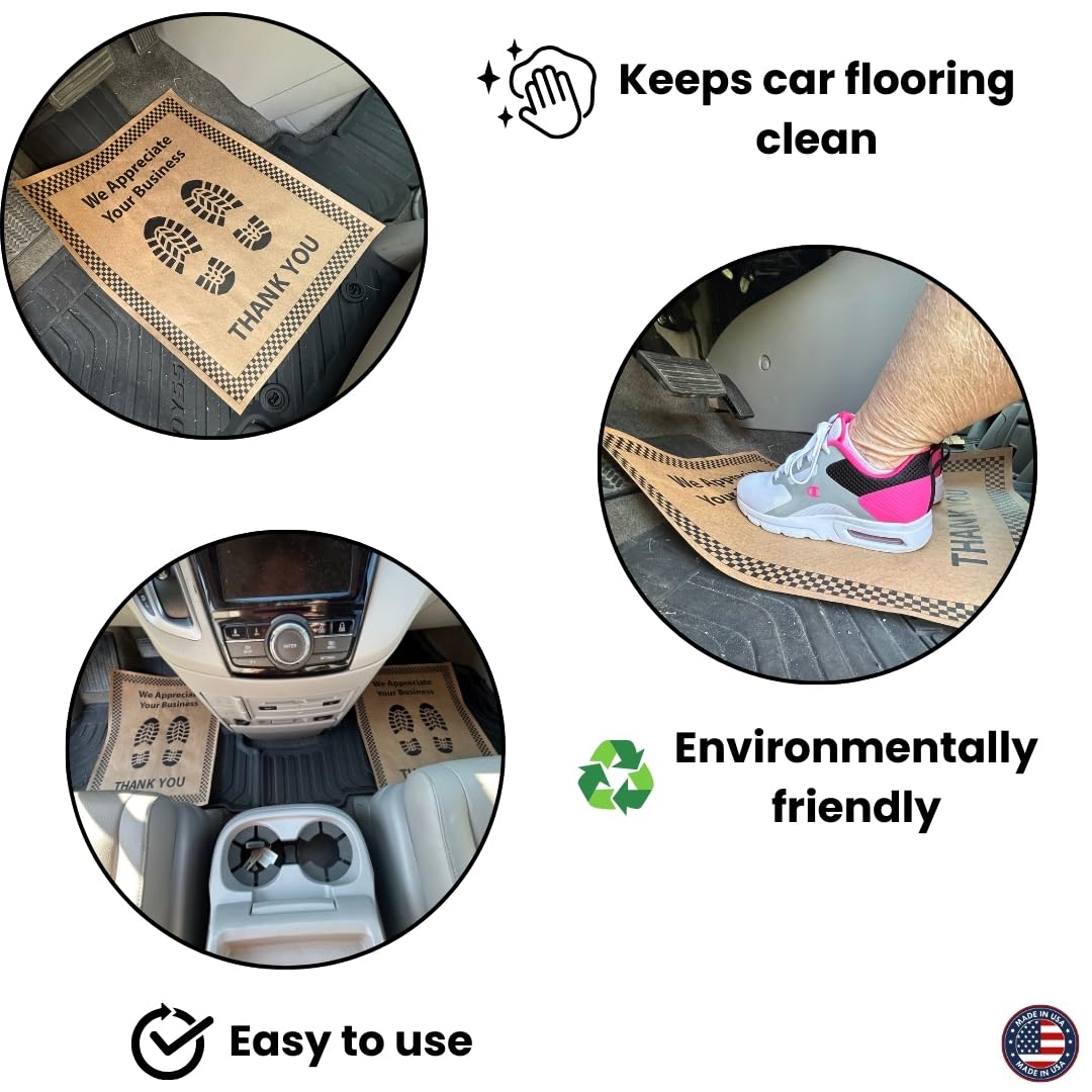 N F String Son Inc Brown Paper Floor Mats For Cars 20L x 16W Heavy-Duty Disposable Auto Floor — view 4