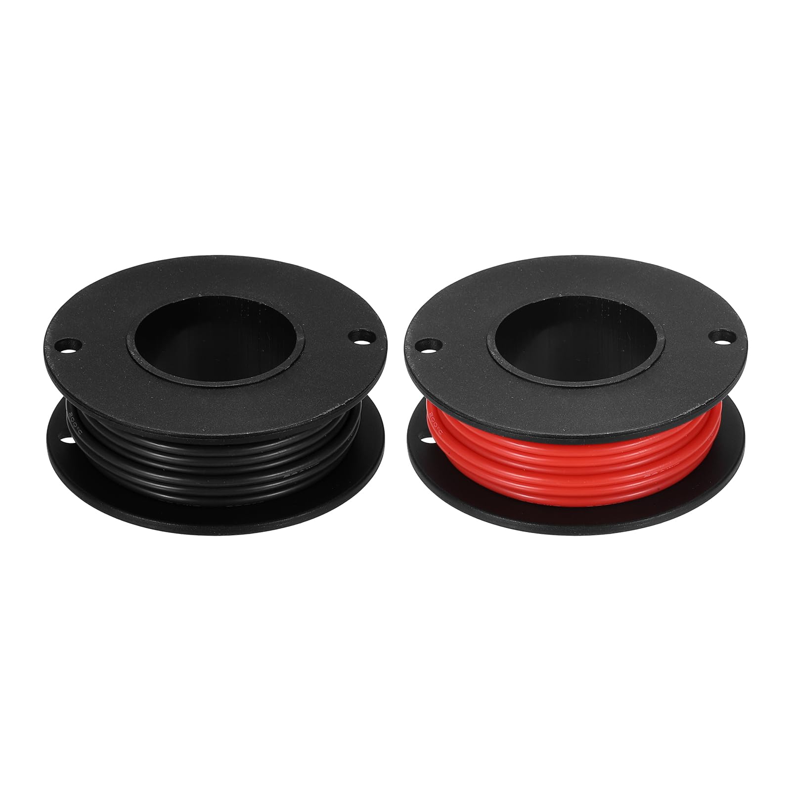sourcing map 2pcs 22 AWG Silicone Electrical Wire Spool, 22 Gauge 4.6m/15ft Electrical Wires, 600V 200C Tinned Copper Stranded High Temp Battery Wire for Automotive, RV Inverter - Red & Black