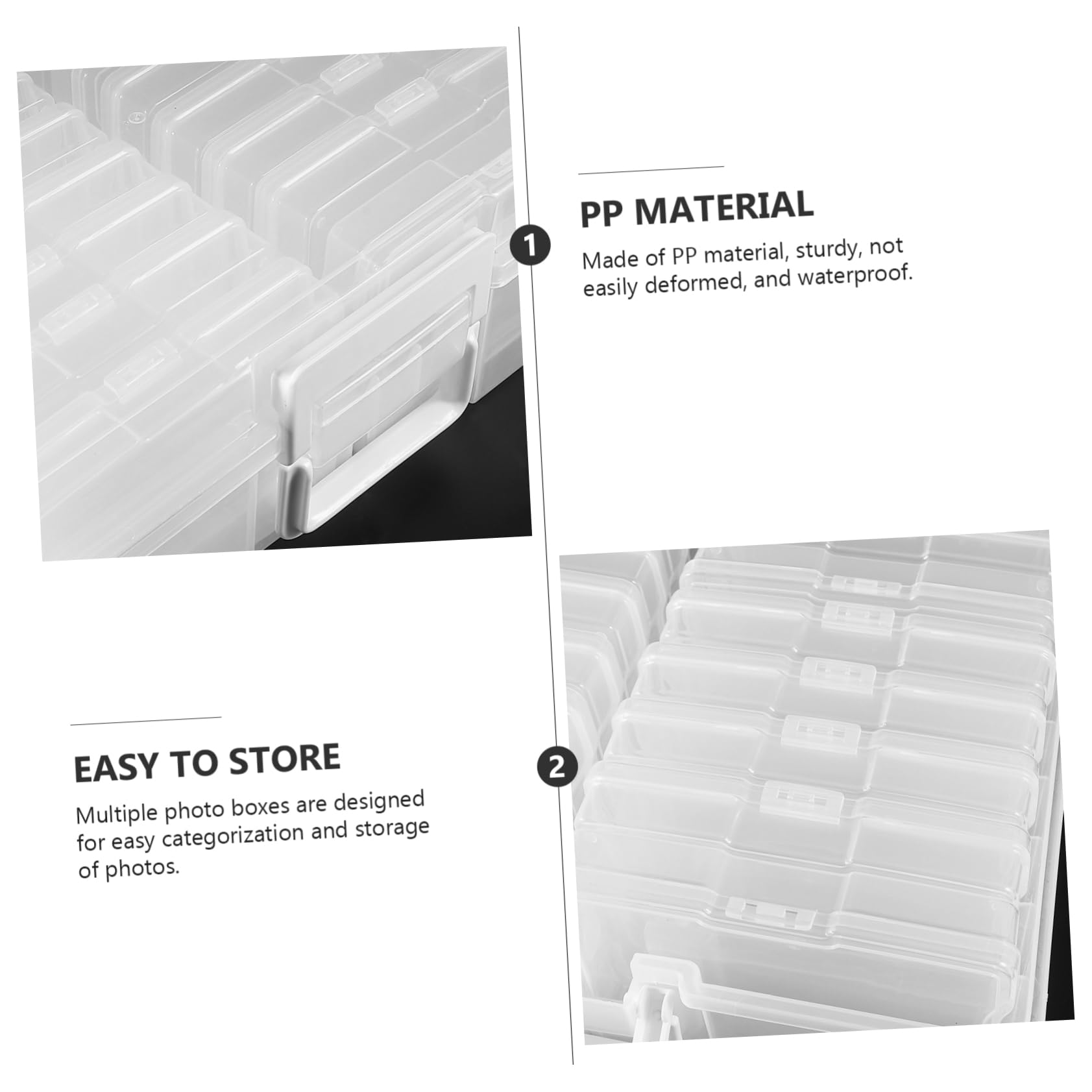 Cabilock Cajas De Almacenamiento De Fotografías De 4 X 6 Pulgadas Con Bordes Lisos Y Redondeados Fáciles De Abrir Llenar Y Cerrar Para Servir Toda La Vida