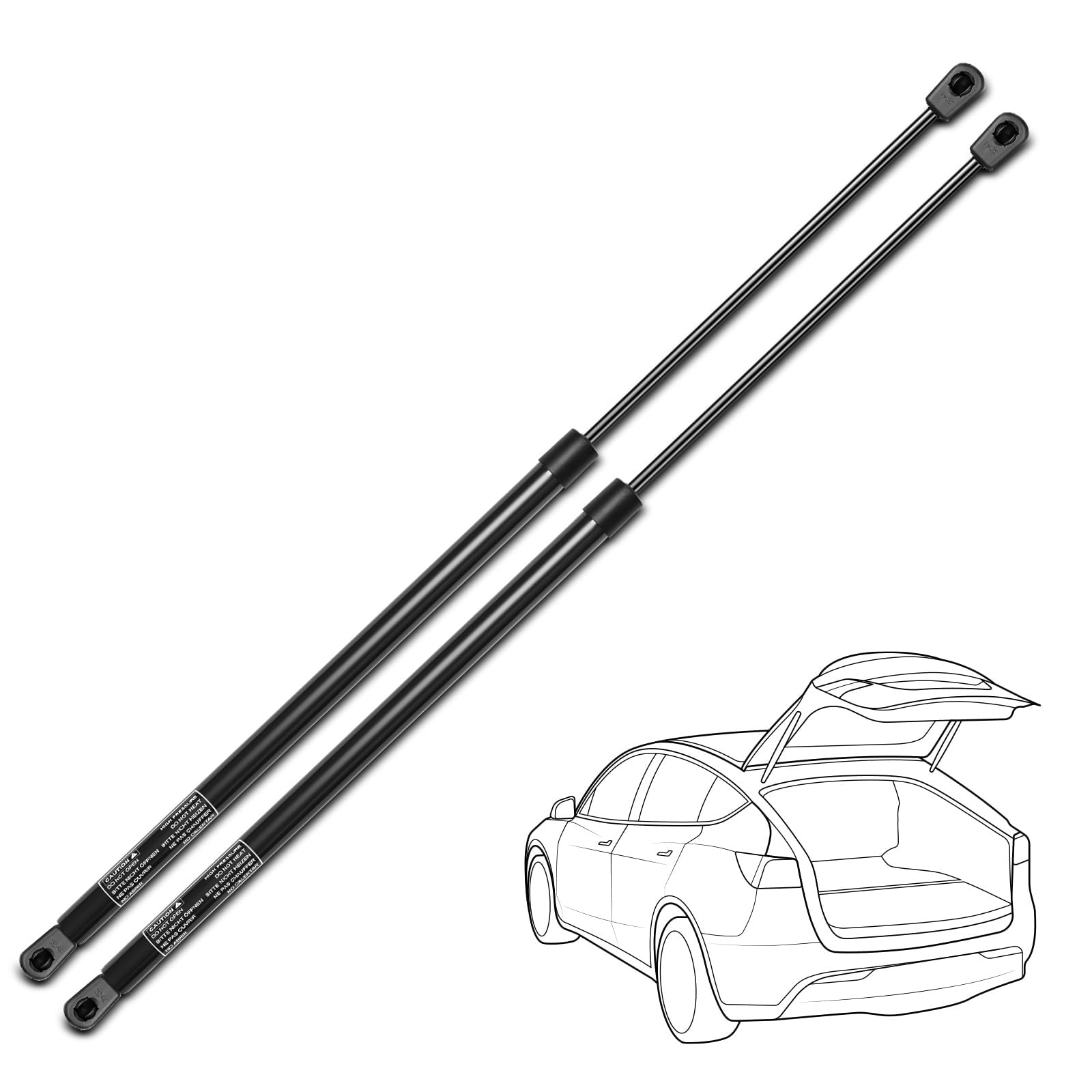 Tryagat 2 Pcs Tailgate Gas Struts for Chevrolet HHR 2006-2011 Wagon, Replace# 22734941