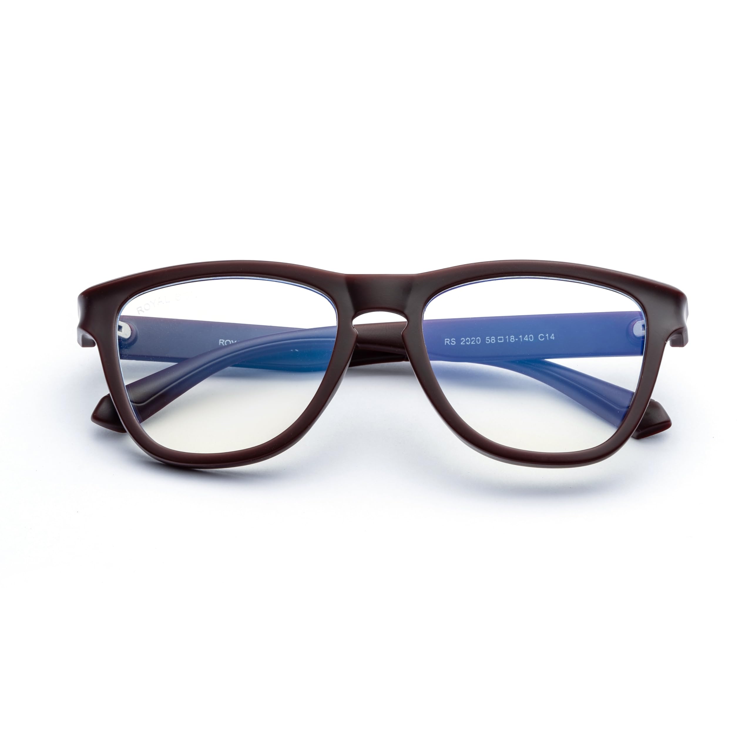 ROYAL SON Gafas de computadora cuadradas retro de borde completo, bloqueo de luz azul y protección UV, para hombres y mujeres, grandes, RS2020