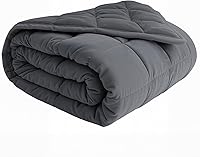 HOELLL Queen Size Weighted Blanket 60x80 20lbs - Oeko-Tex Cotton & Glass Beads for Restful Sleep, Dark Grey