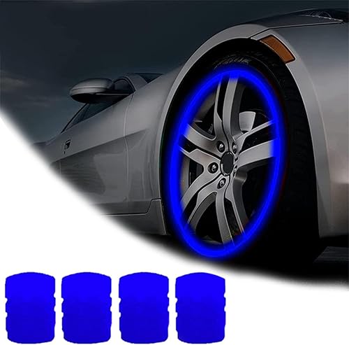 GlowValve - Tapón de válvula que brilla en la oscuridad, tapones de válvula Webdiennuoc, tapones luminosos para válvulas de neumáticos, tapones